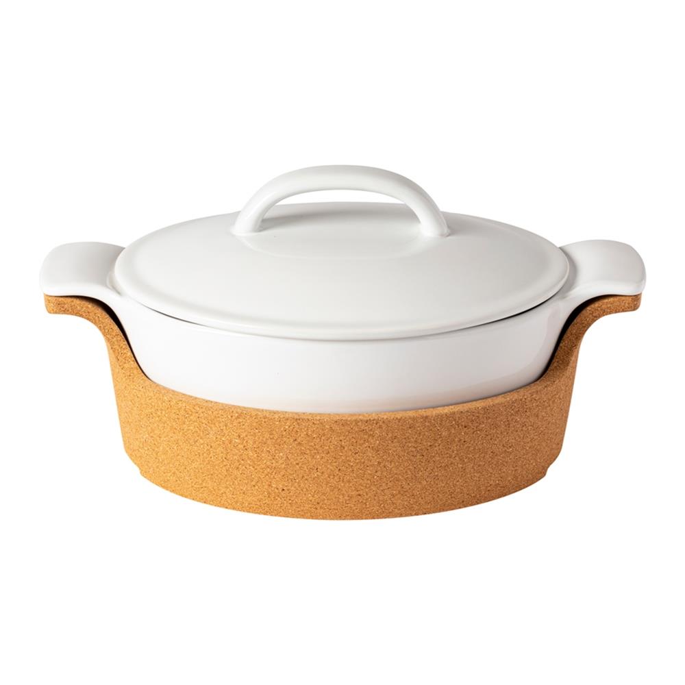 Casa Fina Ensemble Gift Casserole w/cork tray Size 12"x8.25''x6.25''
