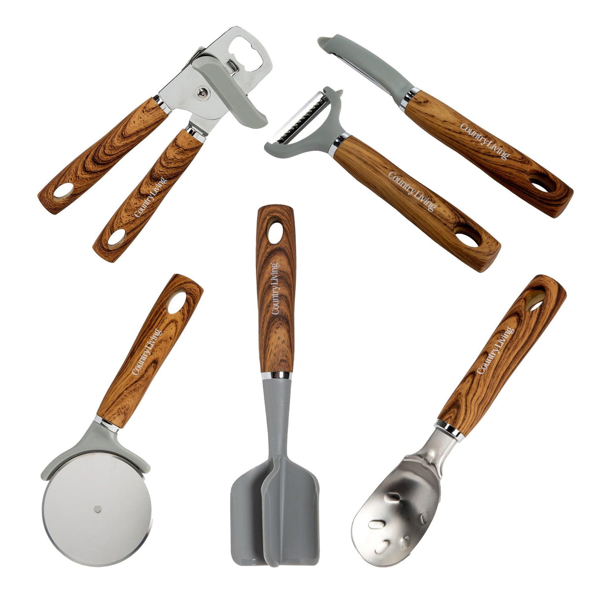 Country Living 5pc Kitchen Gadget Set Gray