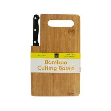 Bella Home Bamboo Cutting Board w/Knife