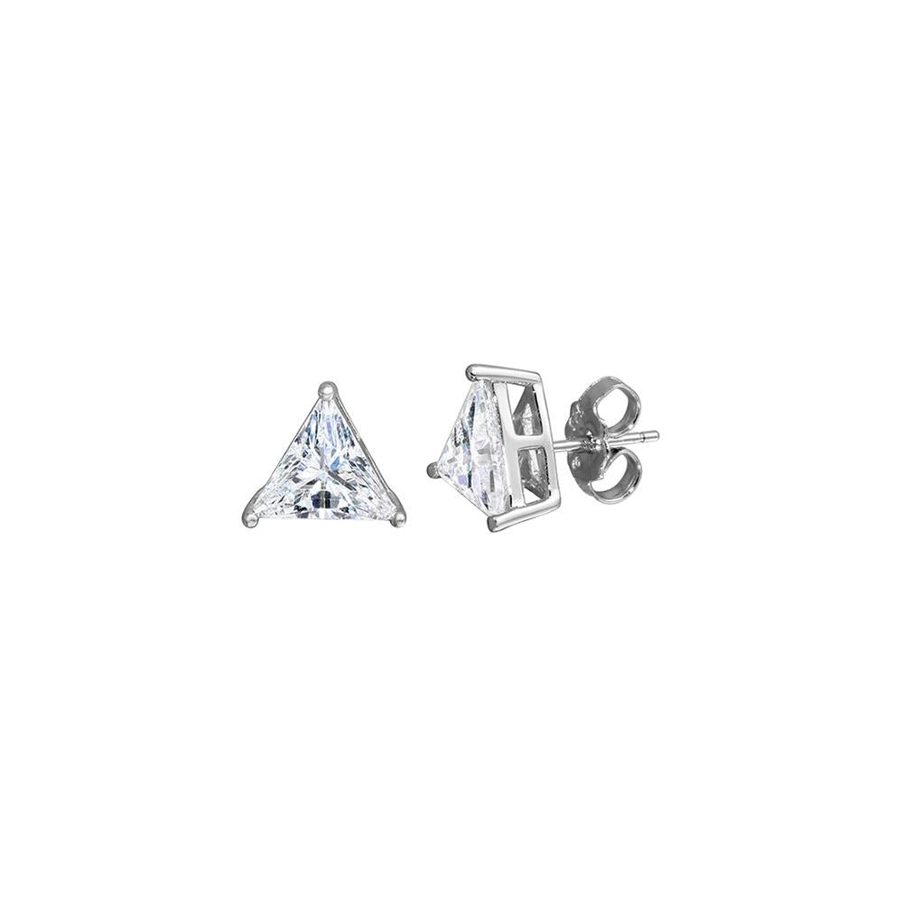 Infinity Luxe Jewelry Collection CZ Triangle shape Stud Earrings