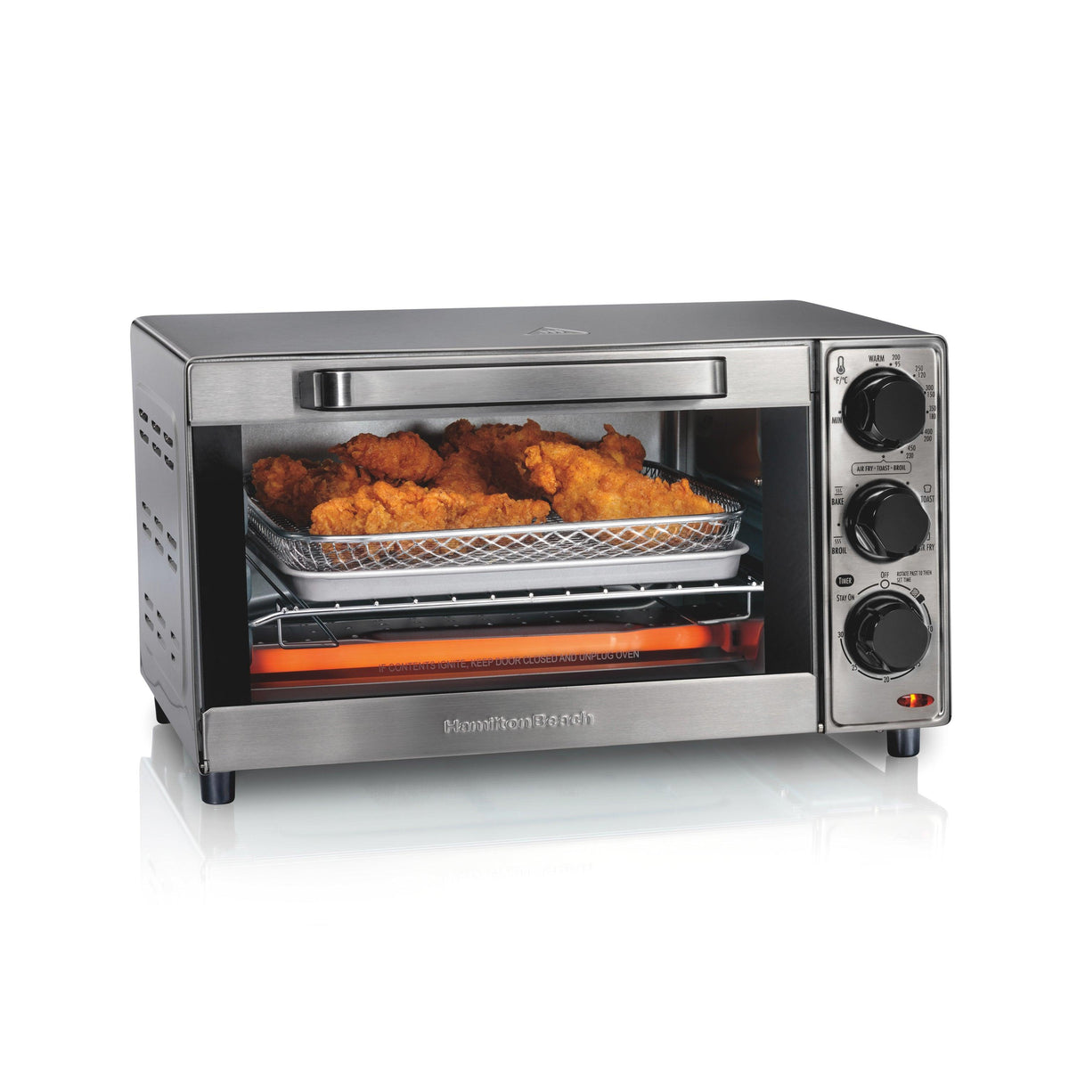 Hamilton Beach Sure-Crisp 4 Slice Air Fryer Toaster Oven Stainless Steel