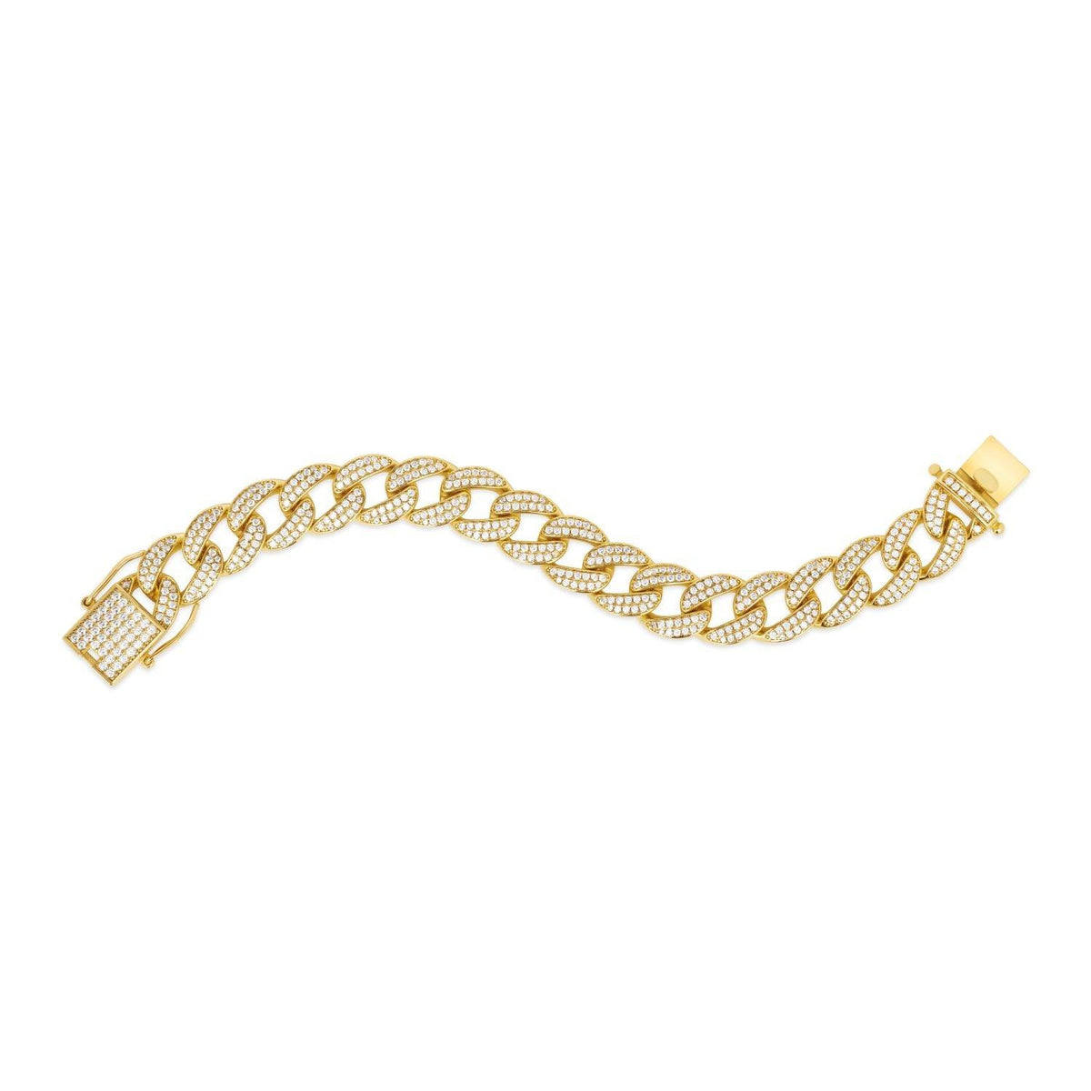 Anna Zuckerman Men's 12mm Super Cuban Link Bracelet Size 8 inch