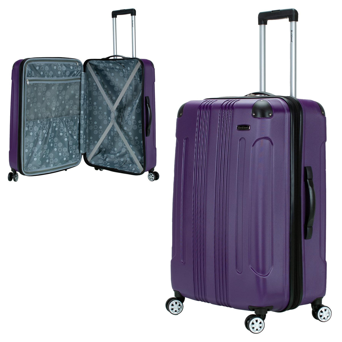 Rockland Luggage London ABS 28" Expandable Upright Spinner - Purple