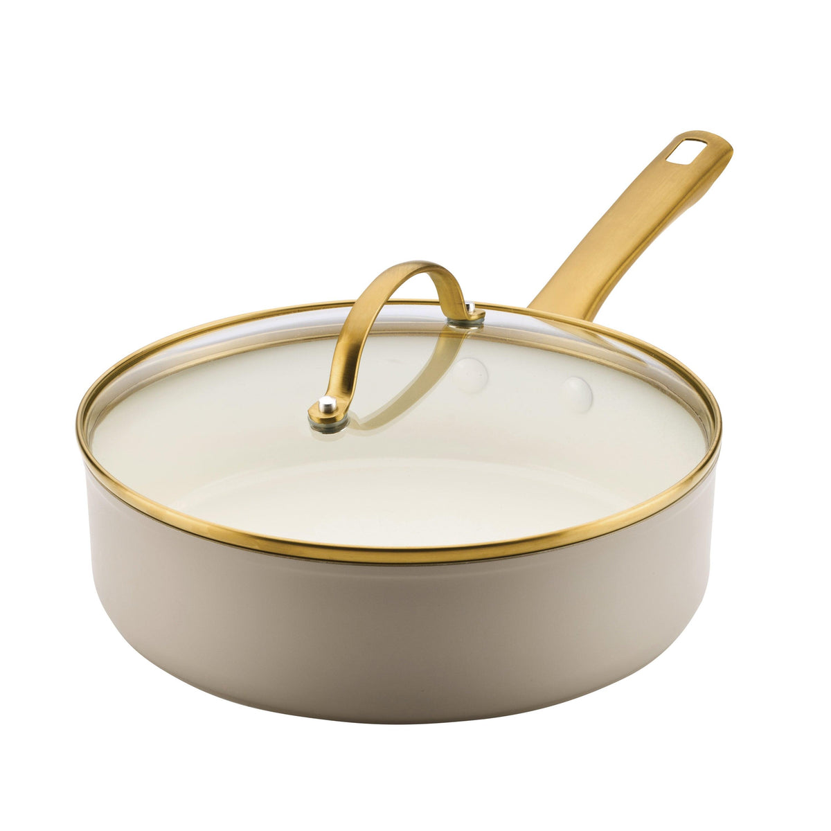 Farberware 3qt Forged Induction Ceramic Saute Pan w/ Lid Taupe