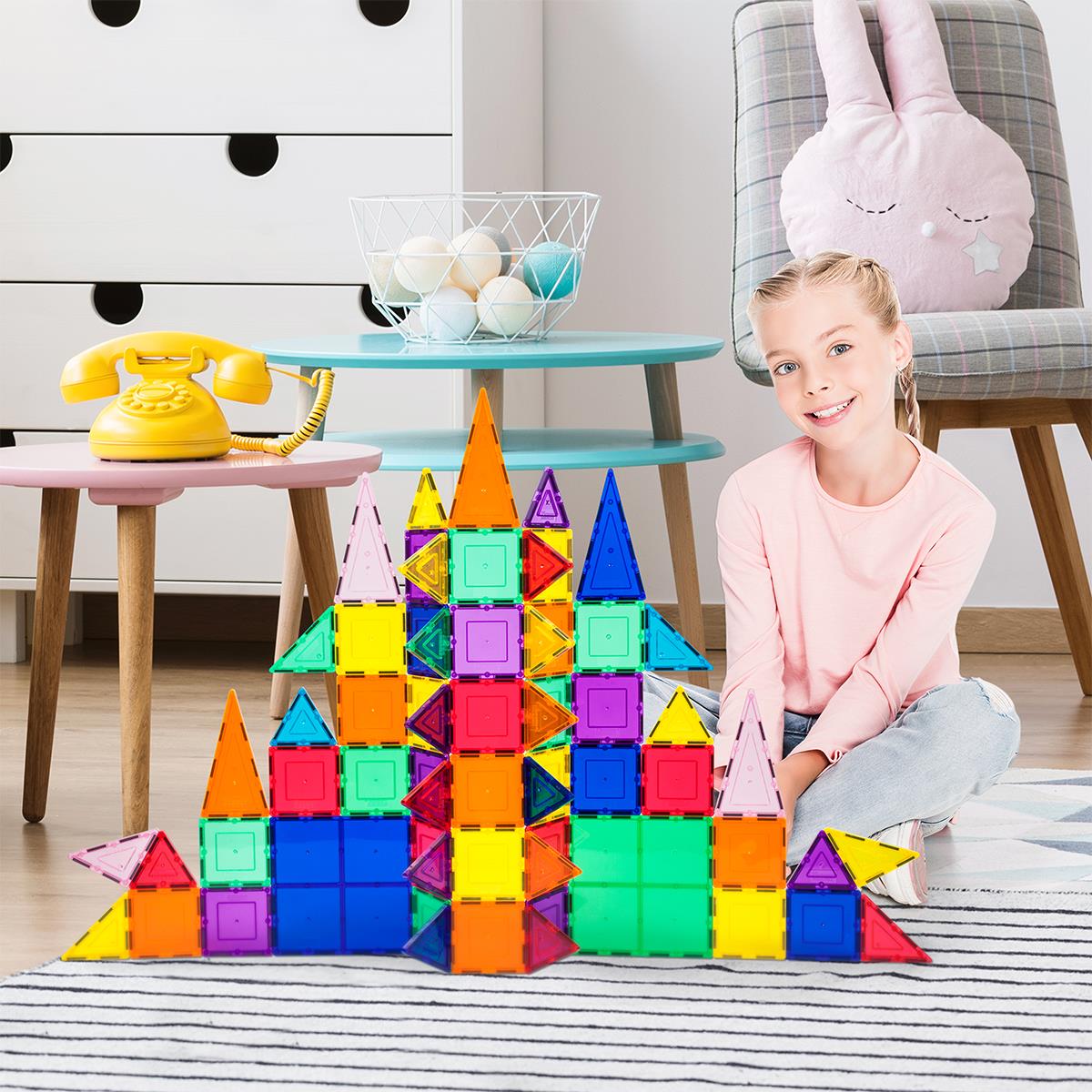 Picasso Tiles 101 Piece Magnetic Building Tile Set