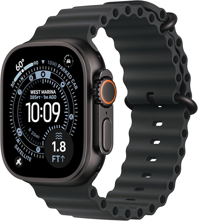 Apple Watch Ultra 3 GPS + Cellular 49mm Black Titanium Case with Black Ocean Band