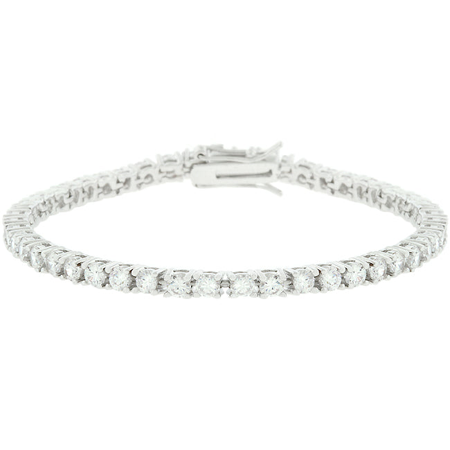 Completely Bella Silver Tone Cubic Zirconia Tennis Bracelet
