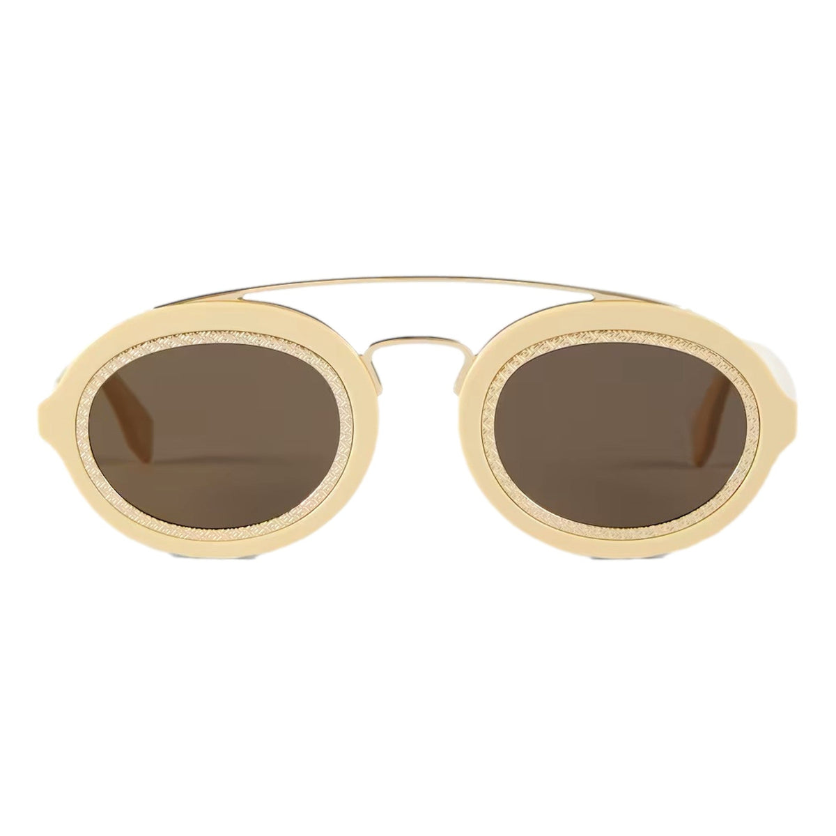 Fendi FF Men's Sunglasses Cream FOL548