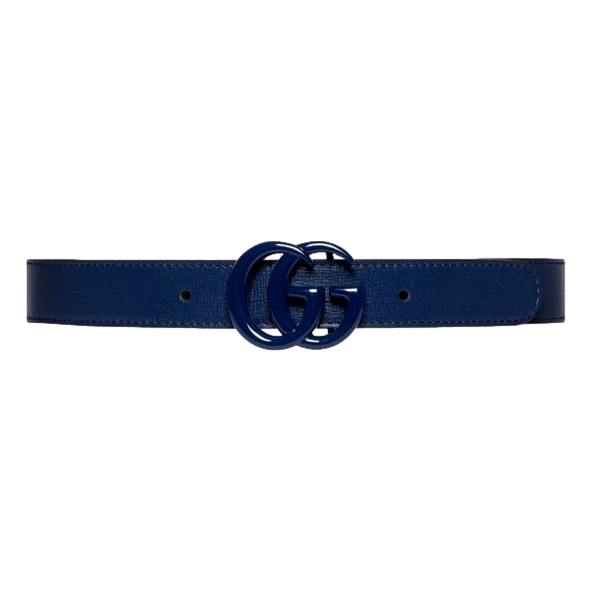 Gucci Double GG Marmont Belt Leather Blue 105/42