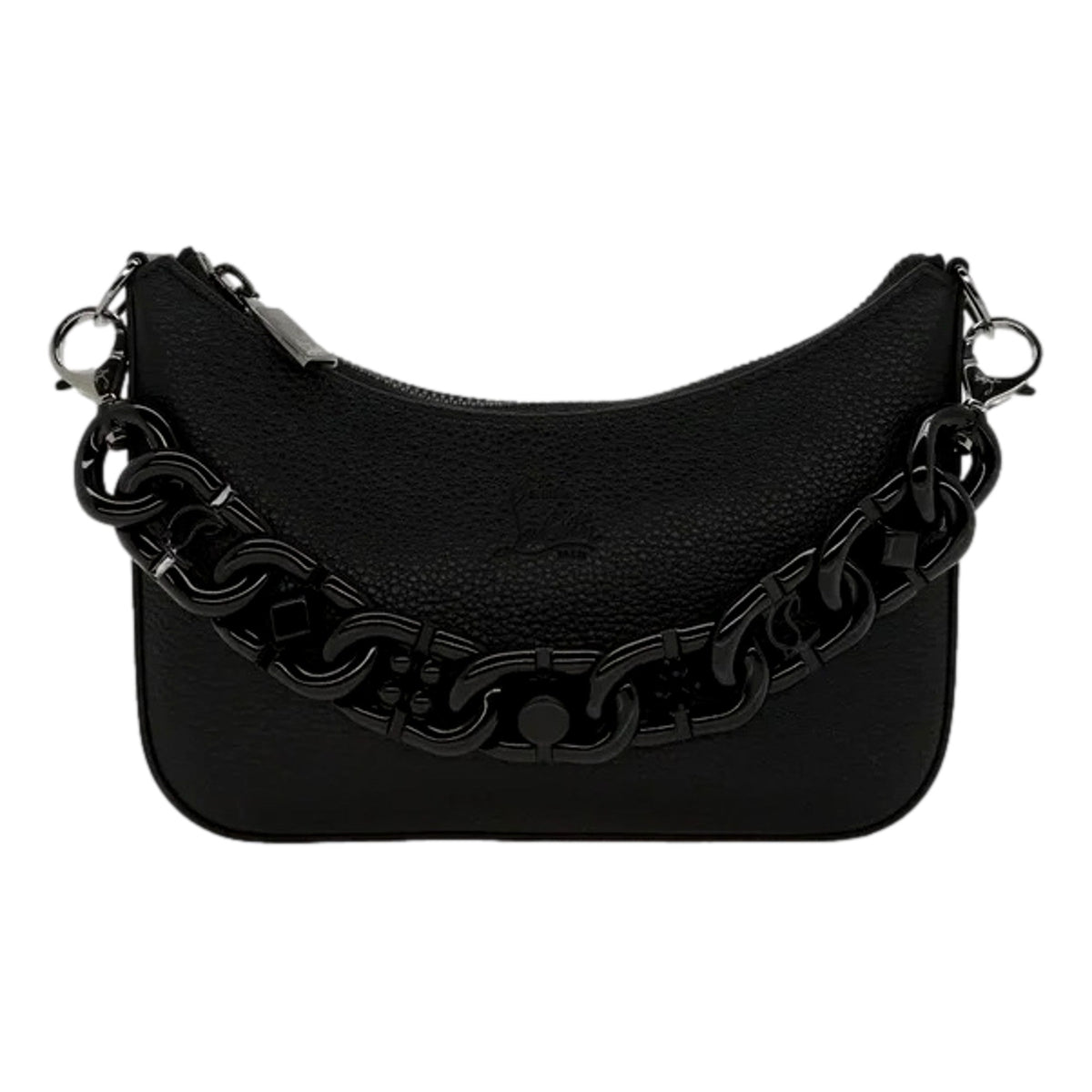 Christian Louboutin Loubila Chain Black Leather Mini Shoulder Bag