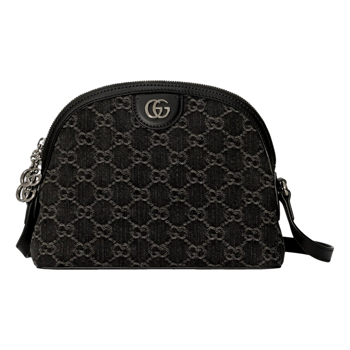 Gucci Ophidia Dome GG Denim Black Shoulder Bag