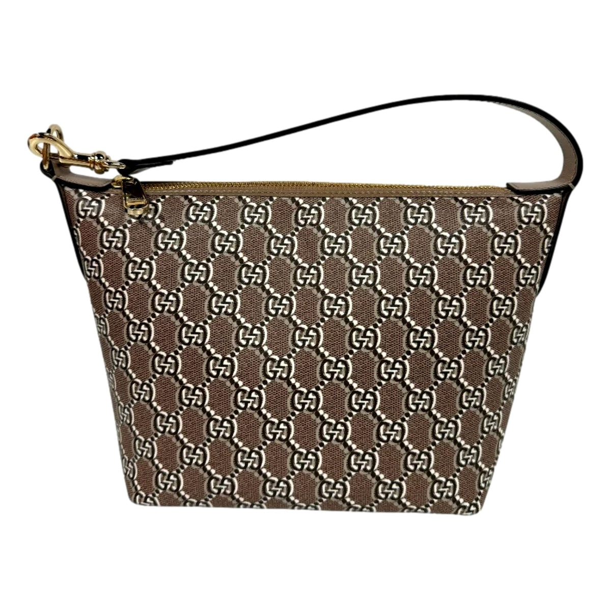 Gucci GG Shadow Monogram Canvas Beige Black Shoulder Bag