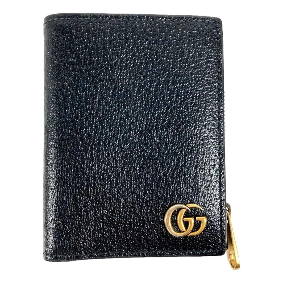 Gucci Marmont Black Leather Snap Bifold