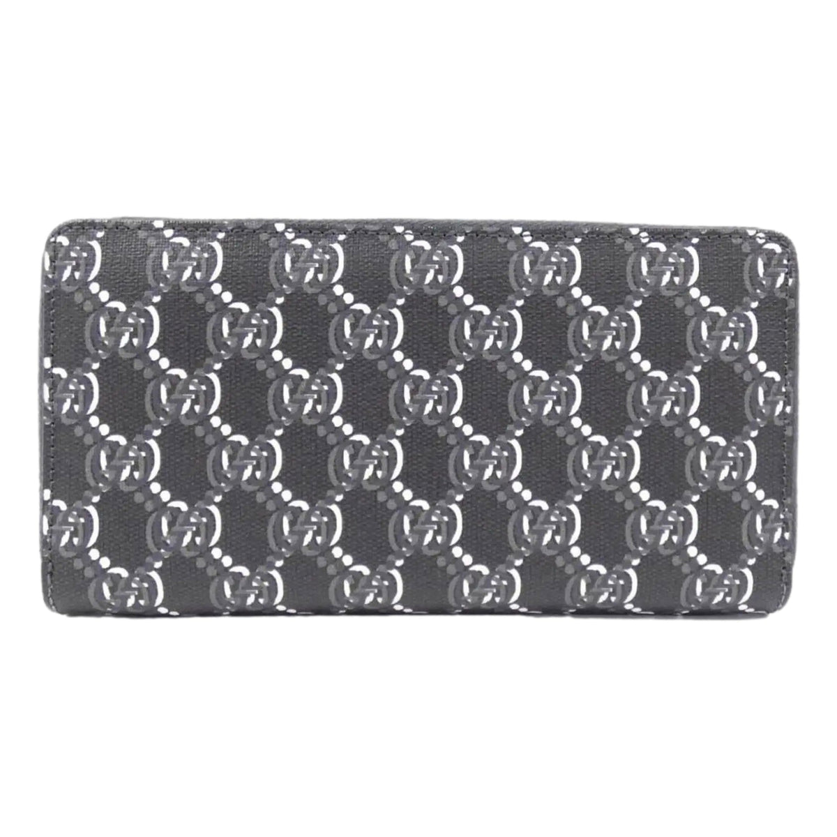 Gucci GG Shadow Black White Continental Zip Around Wallet