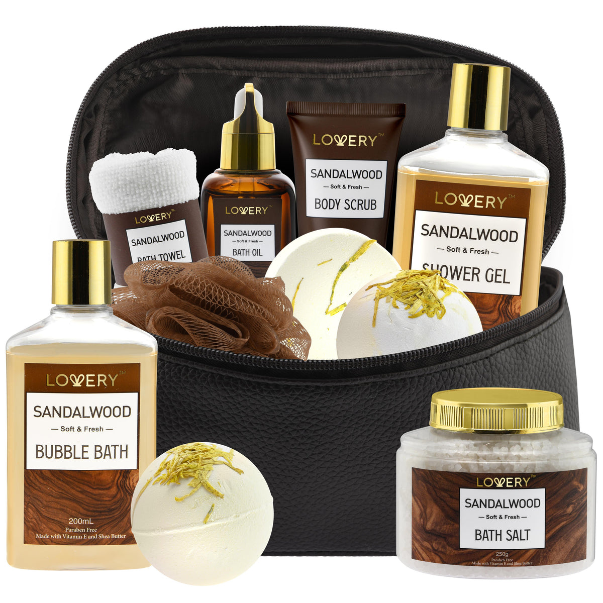 Lovery Sandalwood Bath Gift Set Size 11 Pieces