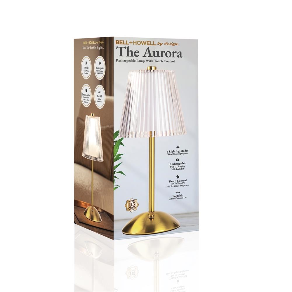 Bell + Howell Aurora Portable Rechargeable Table Lamp Size 12"