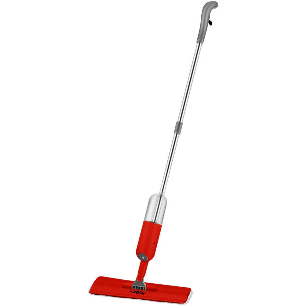 SALAV Spray Mop with 360-Degree Swivel Mop Head, Removable Water Tank, 1 Microfiber Mop Pad in Red