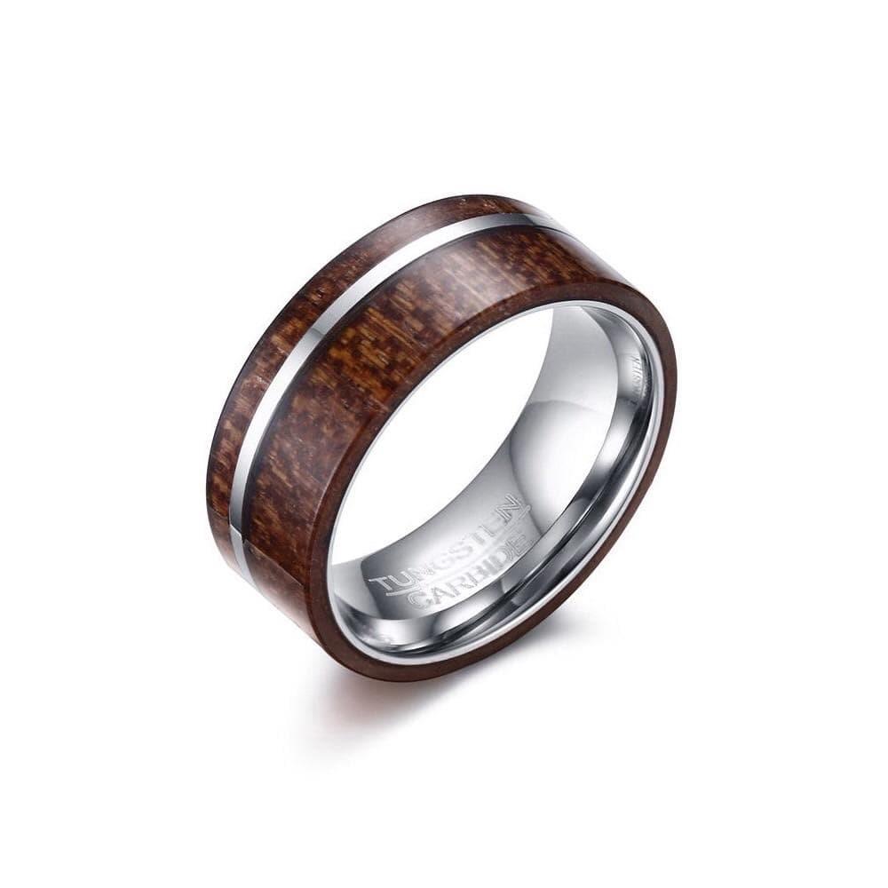 Joycoast Zeus - Walnut & Tungsten Ring Ring Size 12