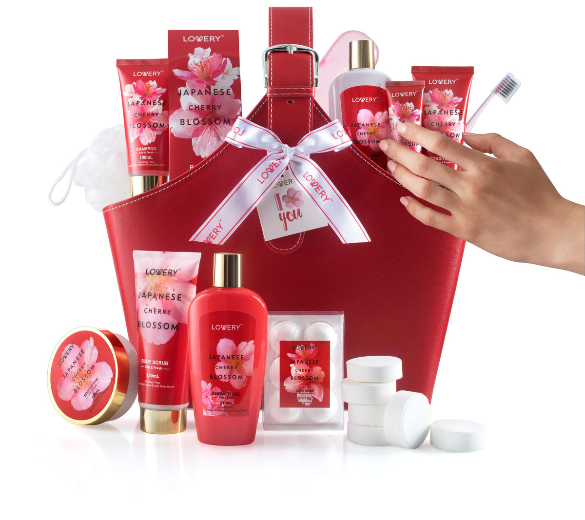 Lovery Japanese Cherry Blossom Bath Set Size 25 Pieces