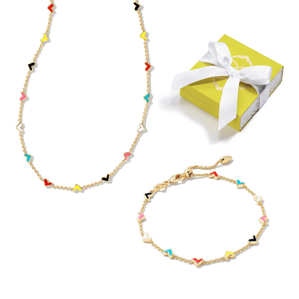 Kendra Scott Haven Heart Necklace and Bracelet Set