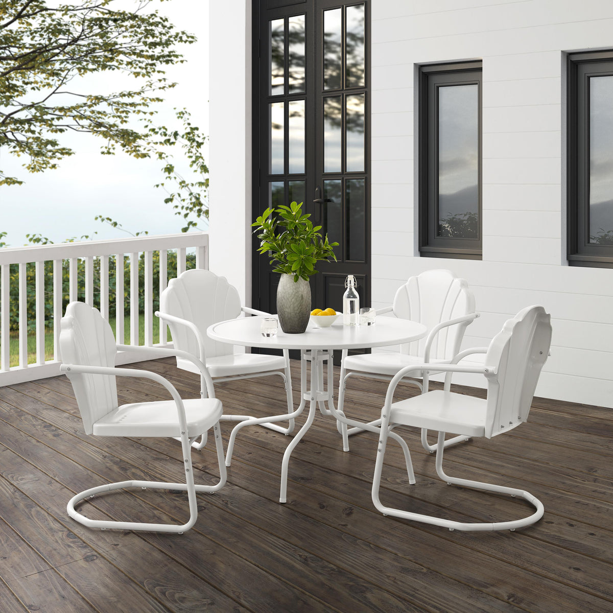 Crosley Outdoor Tulip 5Pc Retro Outdoor Dining Set