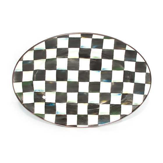 MacKenzie-Childs rosy check small oval platter