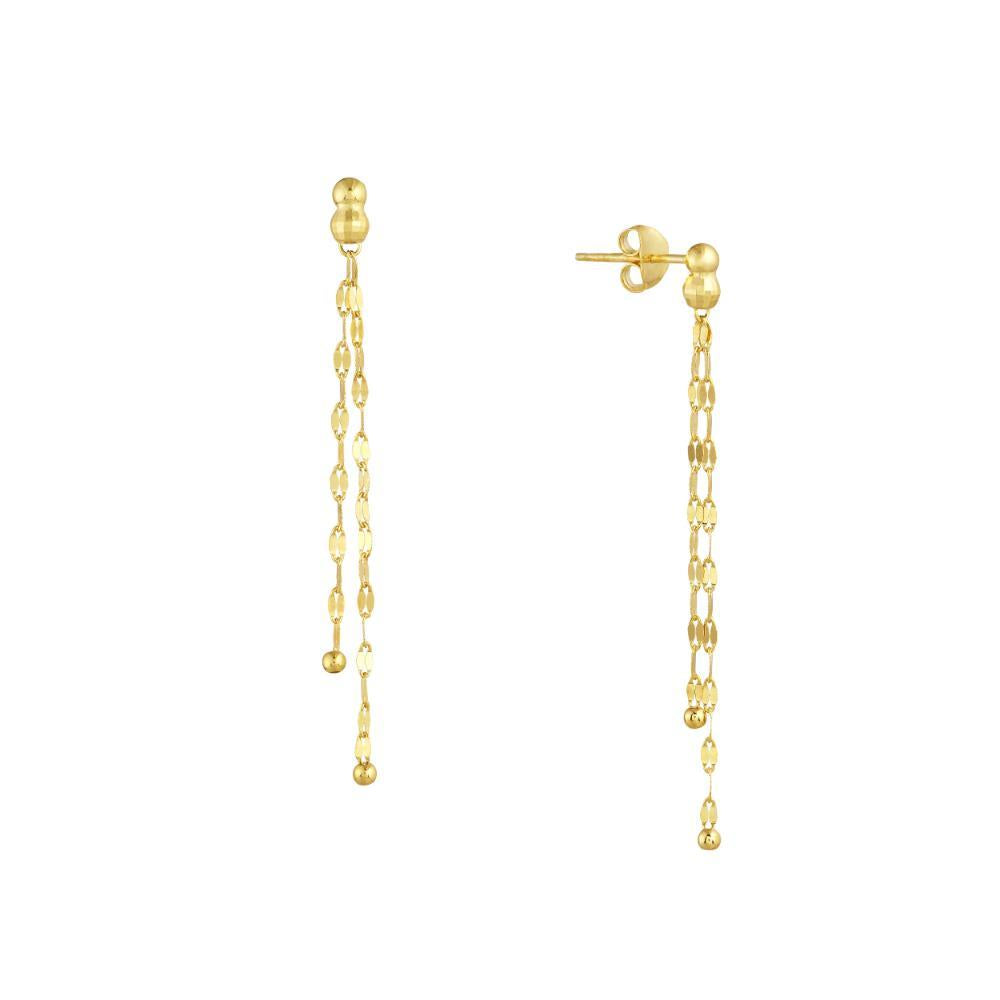 HAWLEY ST Bead Hammered Forzentina Dangle Earrings