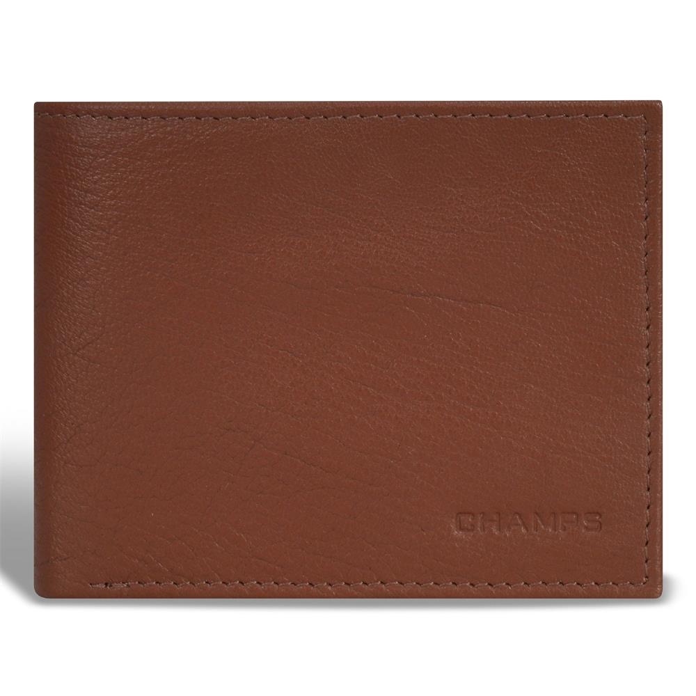 Champs Luggage Onyx Leather Bi-Fold Wallet Size 4.25"x3.5"
