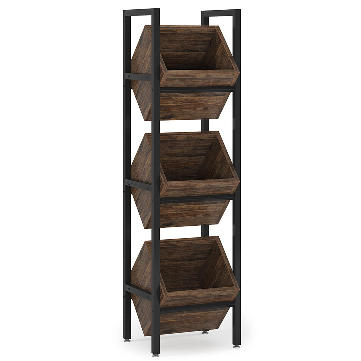 Stark Home 15" 3-Tier Industrial Basket Stand