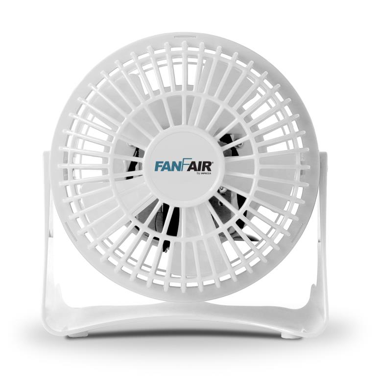 Impecca FanFair 4" Desk Fan - White