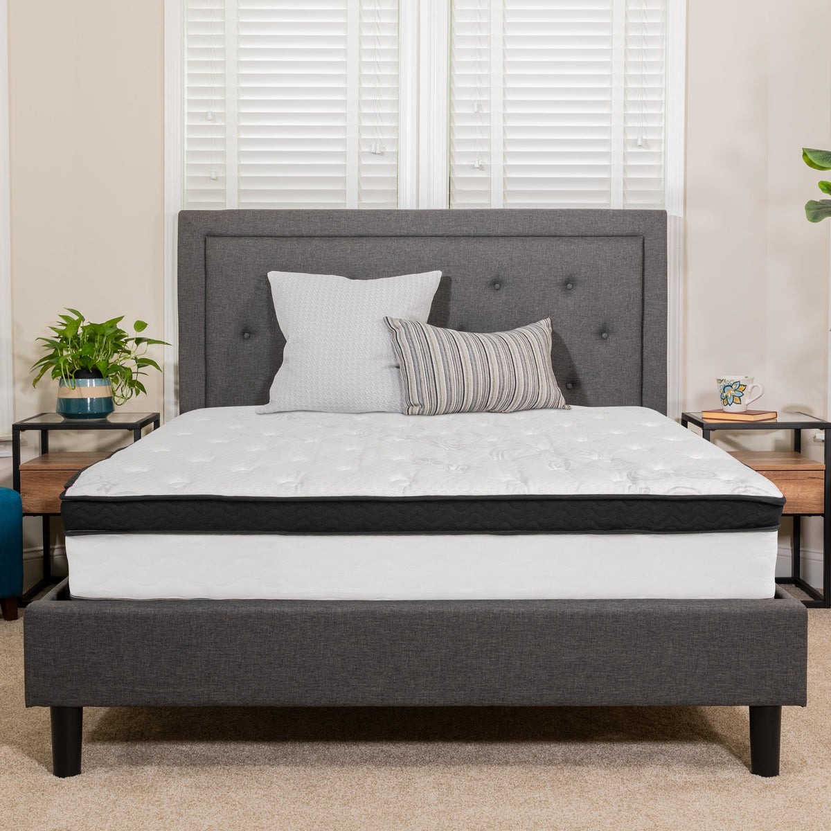 Flash Furniture 12 Inch Hybrid Memory Foam Pocket Spring Full Mattress in a Box