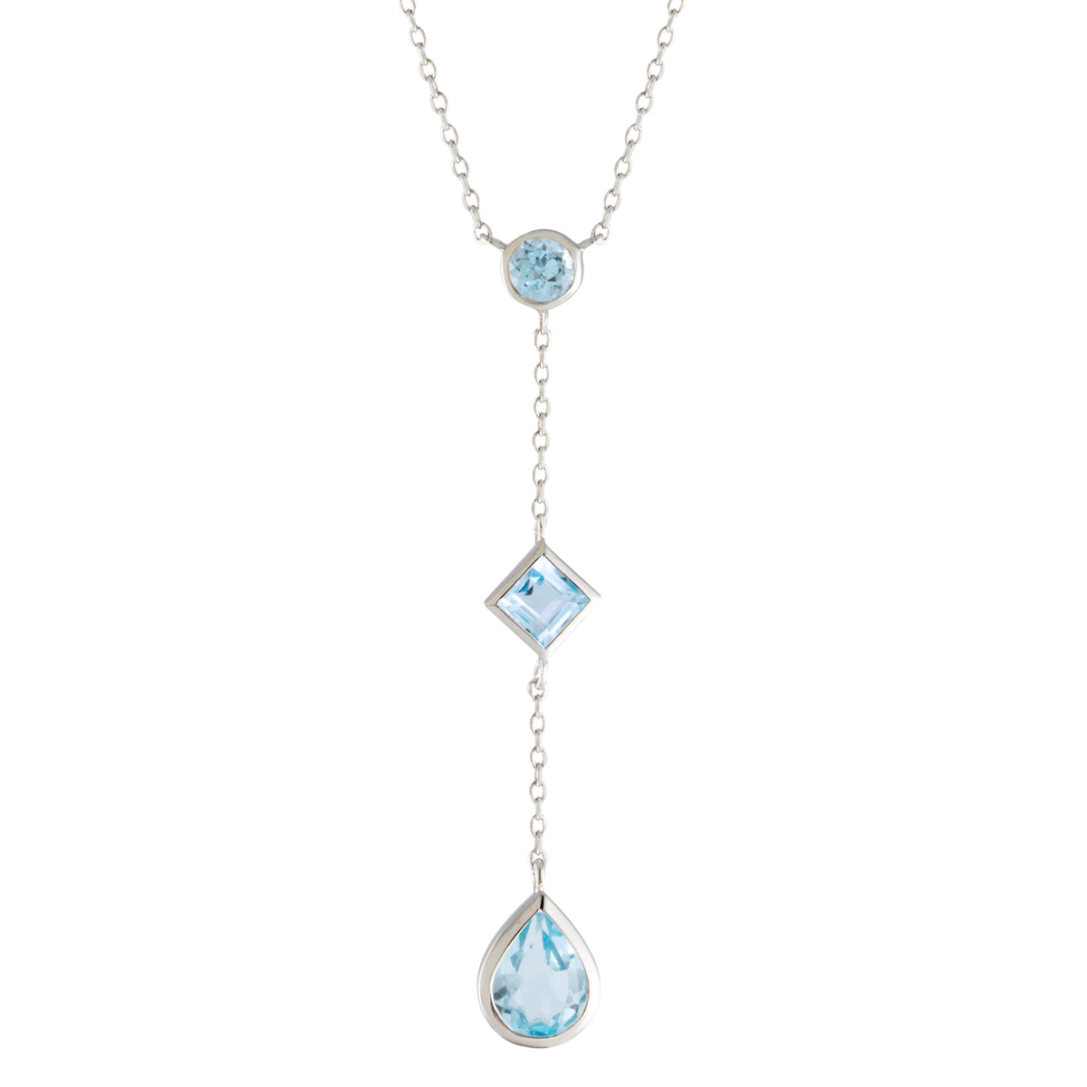 Jilco Inc Blue Topaz Lariat Necklace