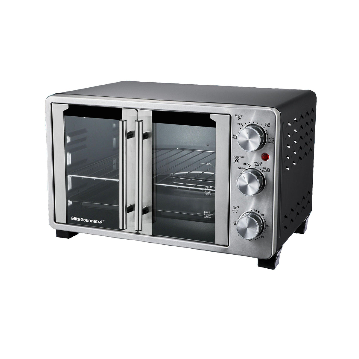 Elite Gourmet Double French Door 25-Liter Countertop Toaster Oven