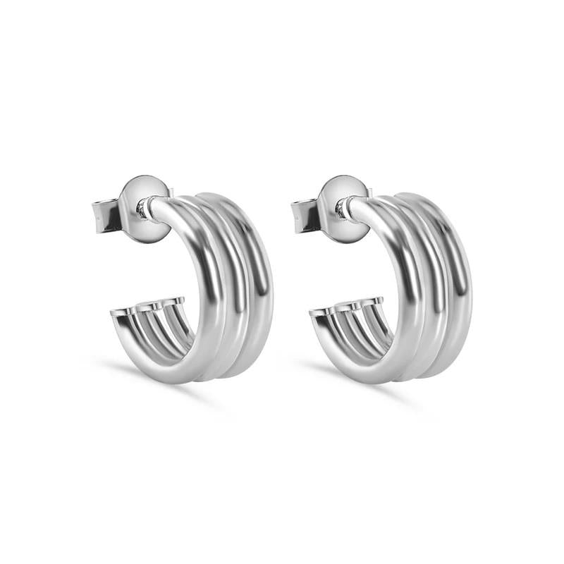 Infinity Luxe Jewelry Collection Triple Semi Hoop Earrings