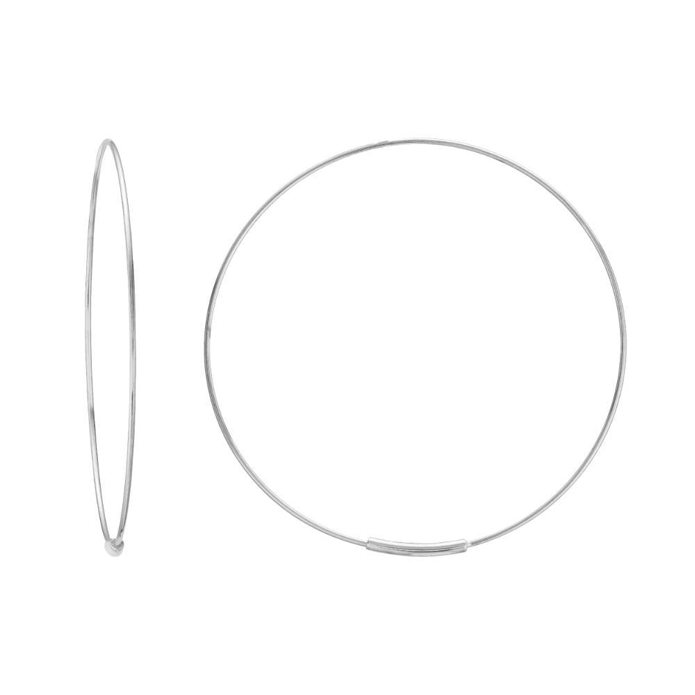 HAWLEY ST 40mm Endless Wire Hoop Earrings