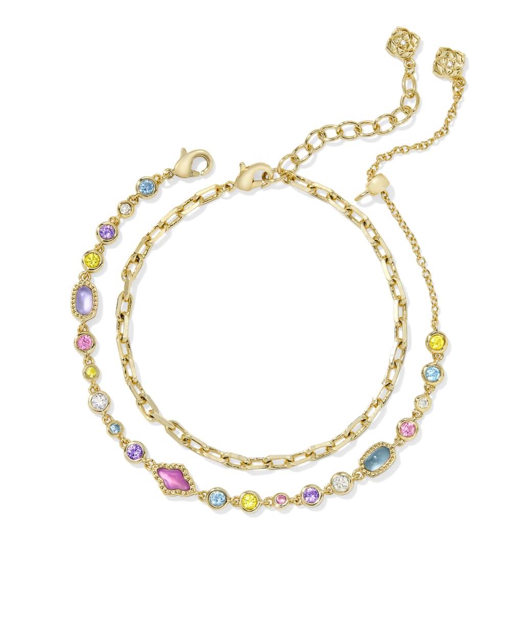 Kendra Scott Mini Elisa Abbie Set Of 2 Delicate Chain Bracelets