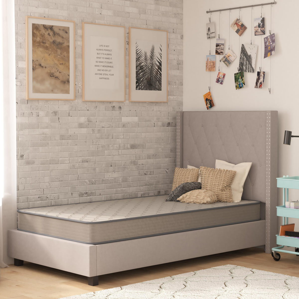 Flash Furniture 6" Hybrid Innerspring Mattress, Twin Mattress in a Box - Premium Mattress