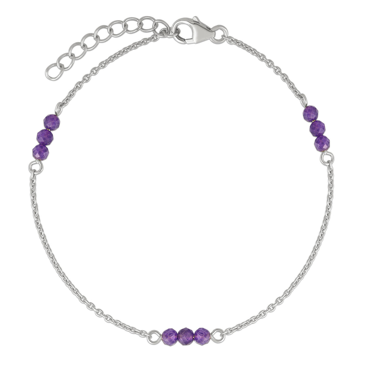 Jilco Inc Amethyst Station Bracelet