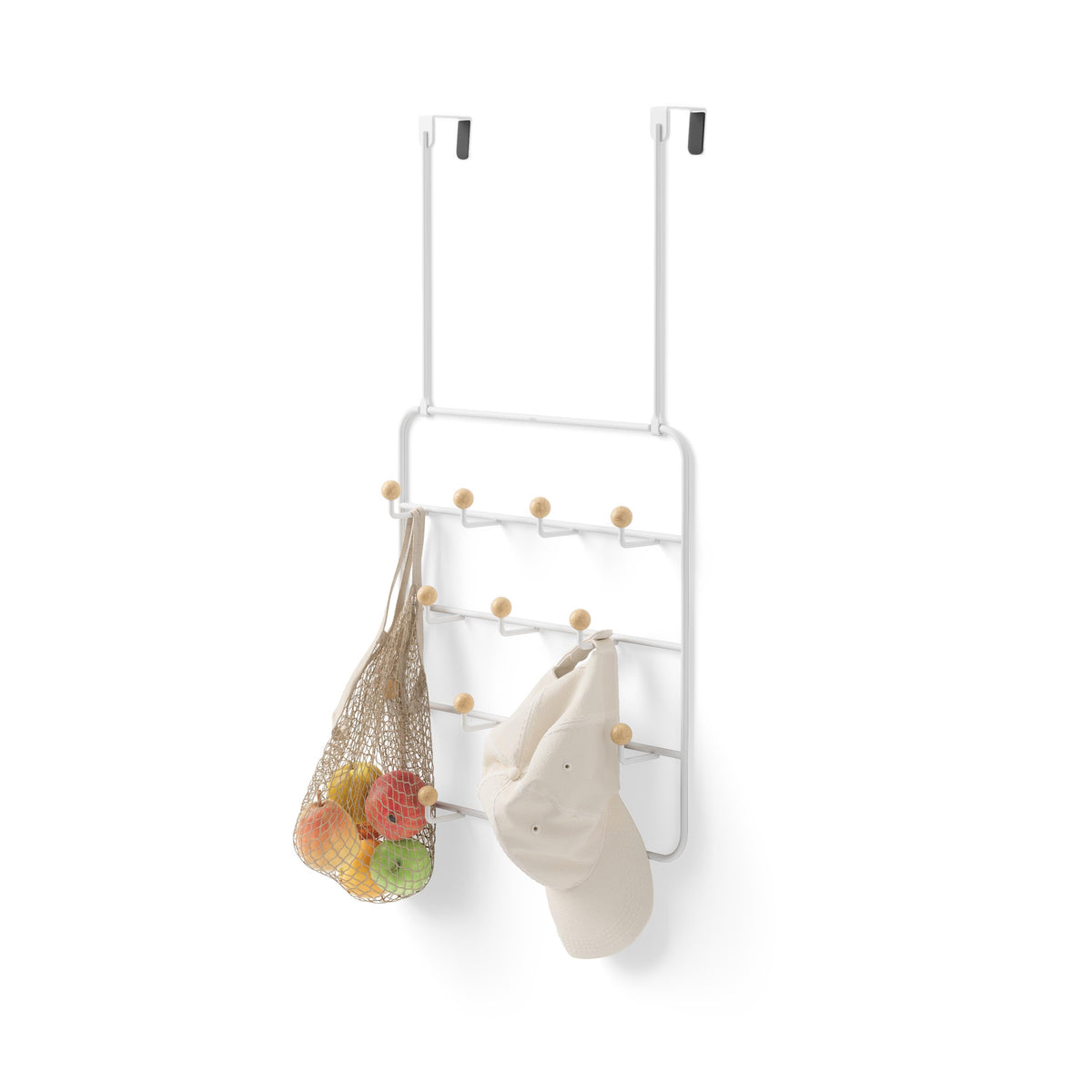 Umbra Estique Shelf With Hooks White