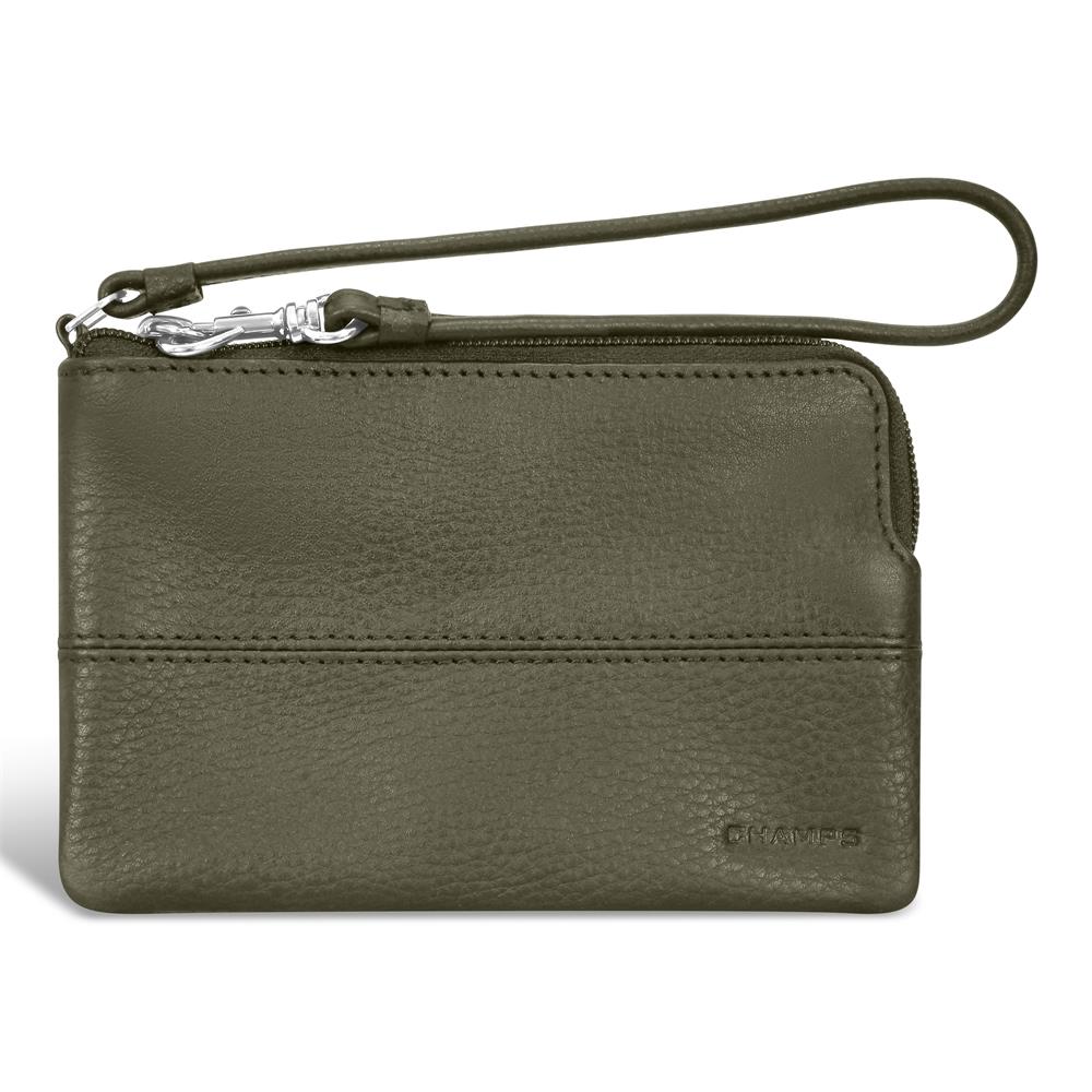 Champs Luggage Onyx Leather Wristlet