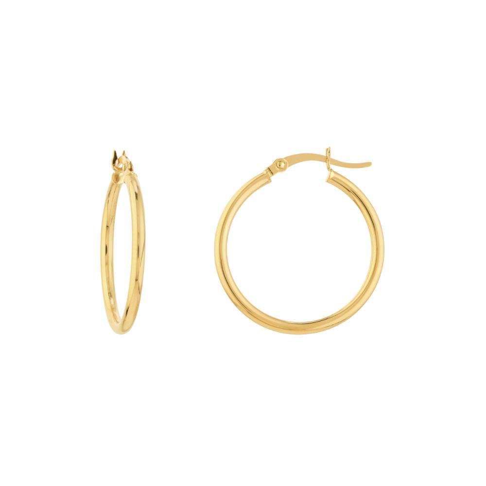 HAWLEY ST 2mm x 25mm Polished Hoop Earrings
