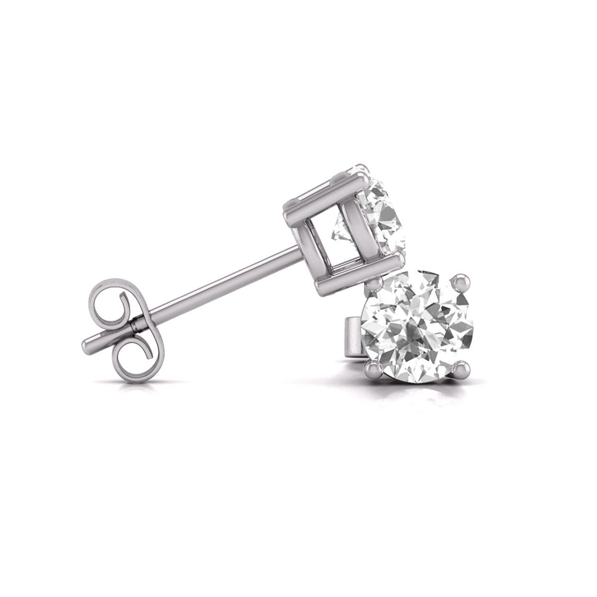 Prestige Boutique Diamonds Round Lab Diamond Solitaire Earrings Size 3 CT