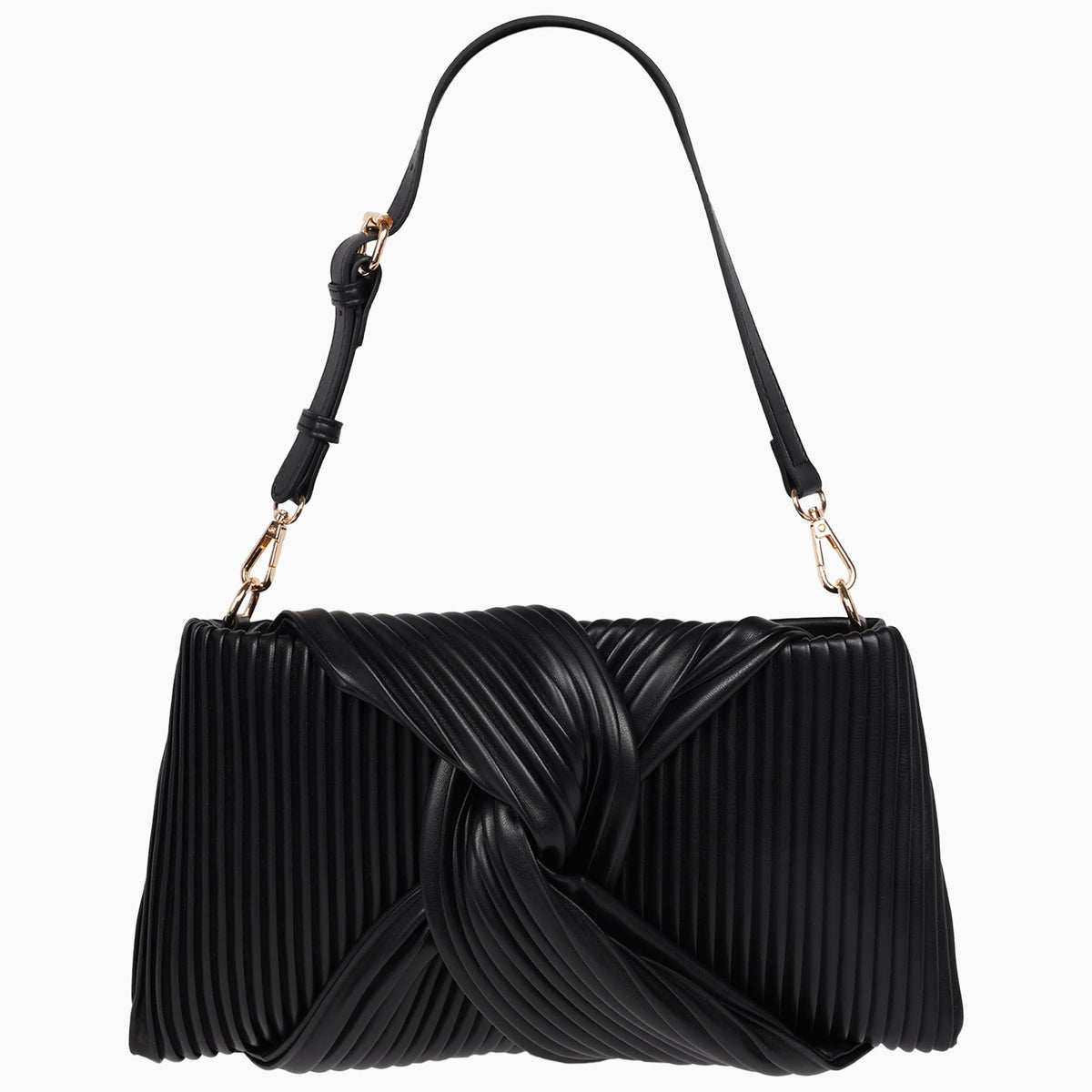 Jason Wu Pleated Knot Clutch w/ Shoulder Strap