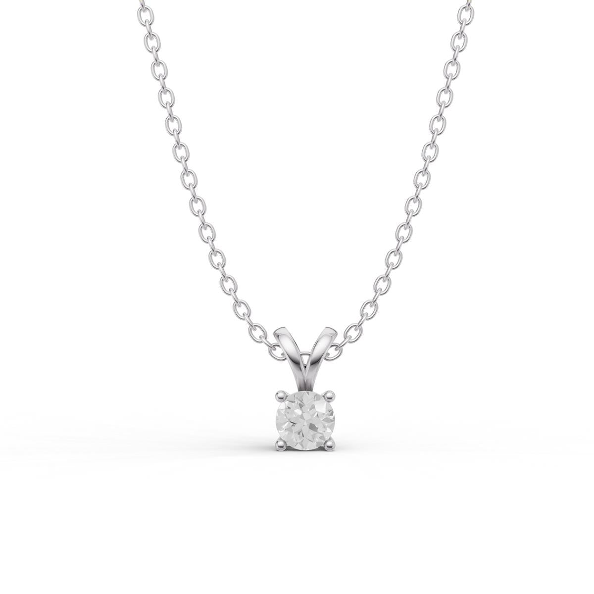 Prestige Boutique Diamonds Lab Round Solitaire Pendant Size 0.5 CT
