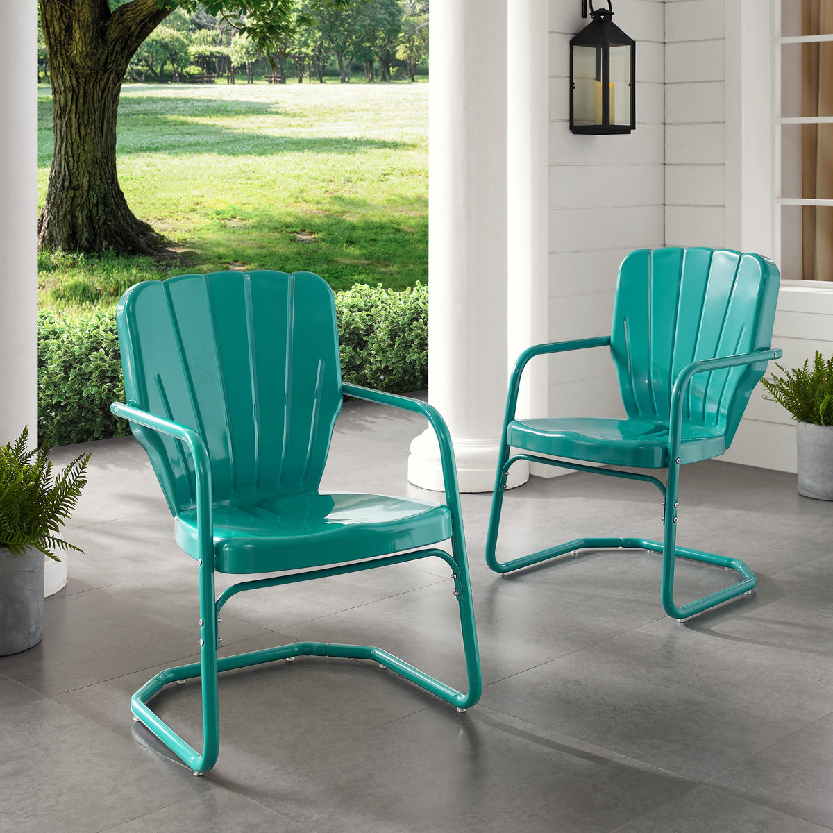 Crosley Outdoor Ridgeland 2Pc Retro Outdoor Chair Set