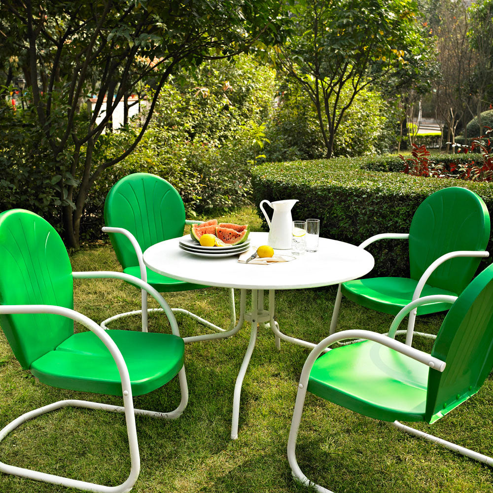 Crosley Outdoor Griffith 5Pc Round Retro Outdoor Dining Set