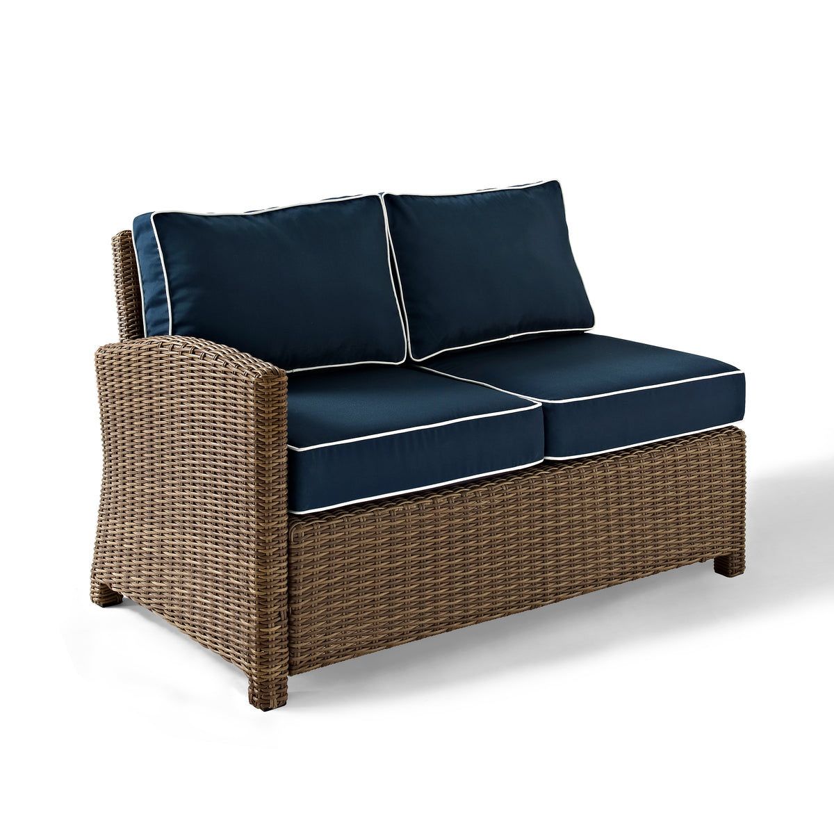 Crosley Outdoor Bradenton Wicker Outdoor Sectional Left Side Loveseat