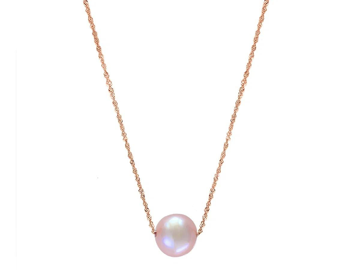 LALI Jewels 14K Rose Gold Natural Pink Fresh Water Pearl Necklace