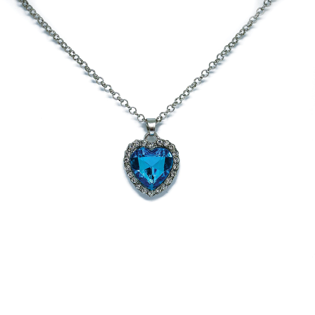 Completely Bella Blue For You Heart Pendant Necklace