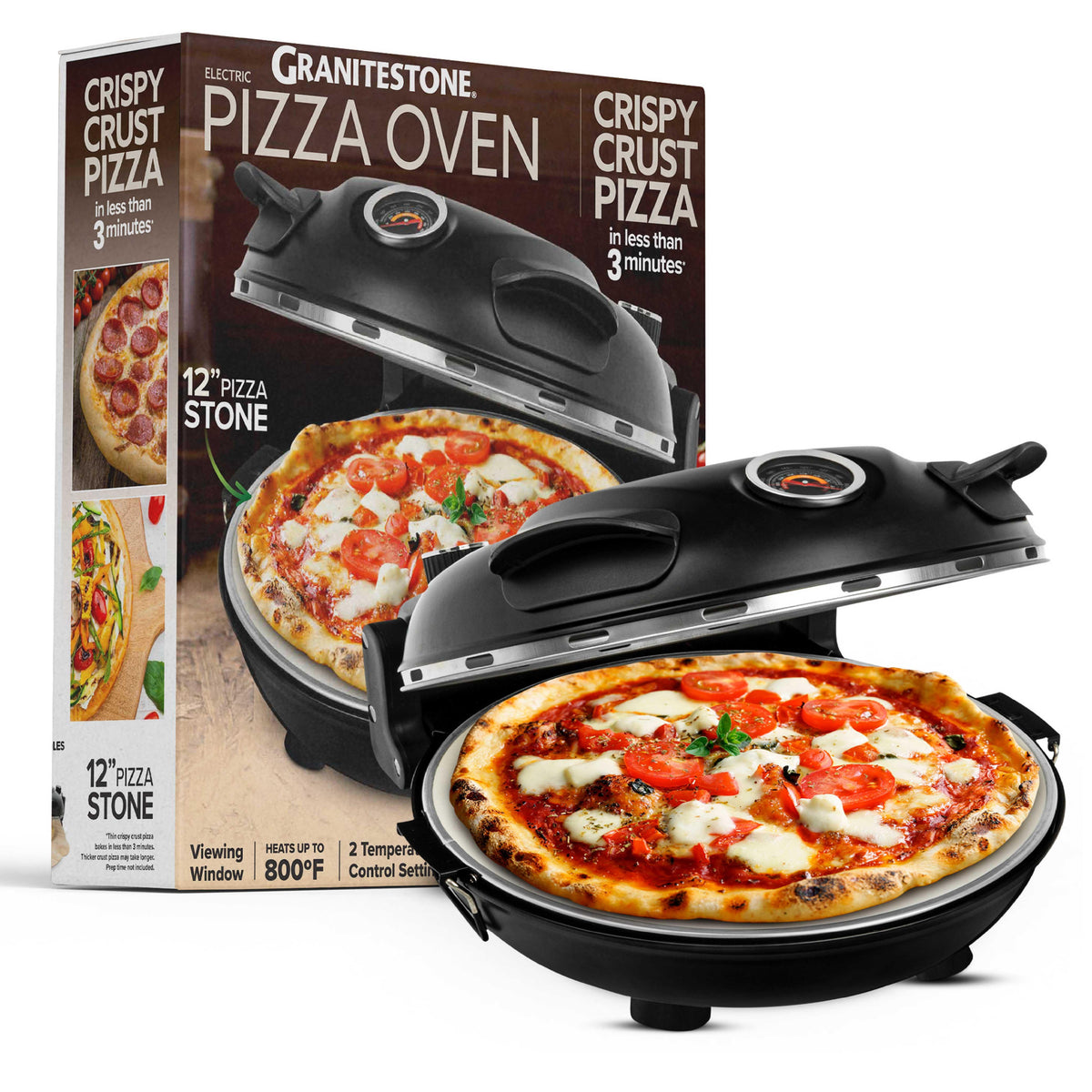GraniteStone Cookware Portable Pizza Oven Size 12"